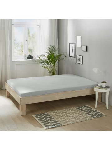 Erwin Müller Biber Spannbettlaken Garmisch in silber