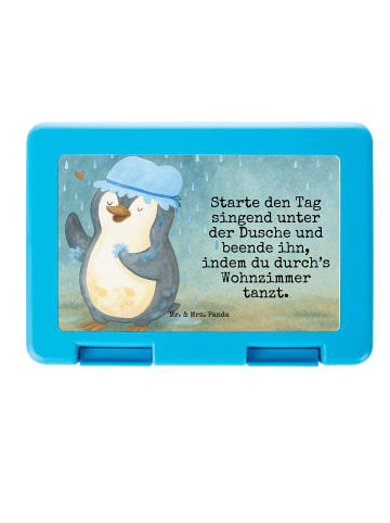 Mr. & Mrs. Panda Bentobox Pinguin Duschen Design mit Spruch in Weiß
