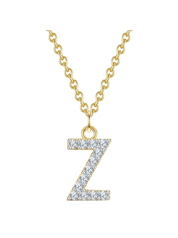 Glanzstücke München Halskette Buchstabe Z Sterling Silber Zirkonia in gelbgold