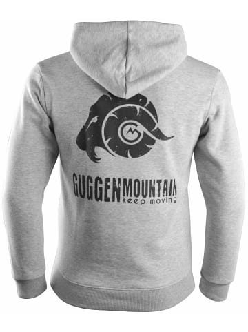 GUGGEN MOUNTAIN Hoodie Uni in Hellgrau