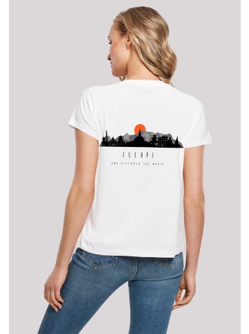 F4NT4STIC Ladies Box Tee Escape Discover the World Asian Town in weiß