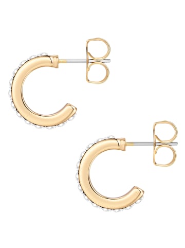 Lulu & Jane Creolen aus Metall-Legierung mit Glaskristall in gelbgold