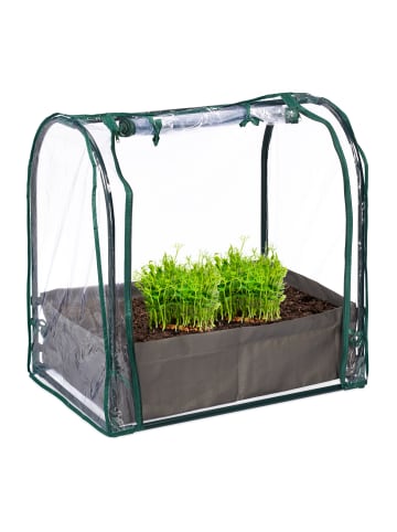 relaxdays Frühbeet in Grün/ Transparent - (B)68 x (H)70 x (T)50 cm