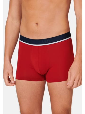 Schiesser Retro Short / Pant 95/5 Organic Cotton in Rot / Blau / Grau