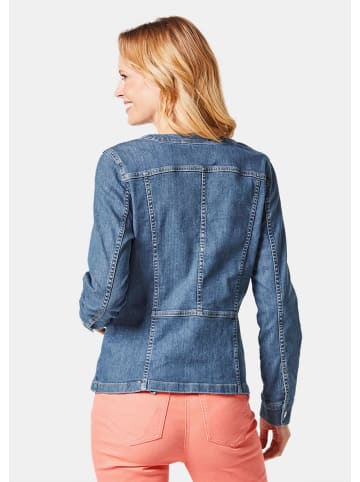 GOLDNER Jeansjacke Modische Freizeitjacke in mittelblau