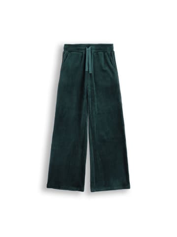 Coccodrillo Velourhose mit langem Hosenbein in grün