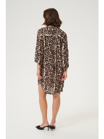 Kaffe Langarm - Hemd KAhildur Loose fit in Naturel Leopard Print
