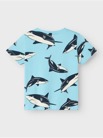 name it T-Shirt 2er-Set Kurzarm Normal geschnitten Rundhals in Dunkelblau-Hellblau