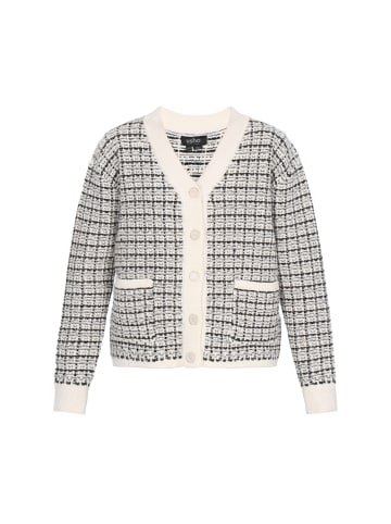 usha BLACK LABEL Women Cardigan in offwhite check