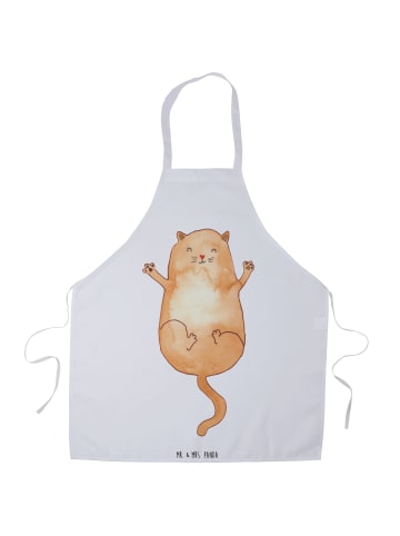 Mr. & Mrs. Panda Küchenschürze Katze Umarmen ohne Spruch in Weiß
