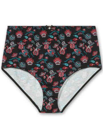 sheego Slip in schwarz+grün+bedruckt