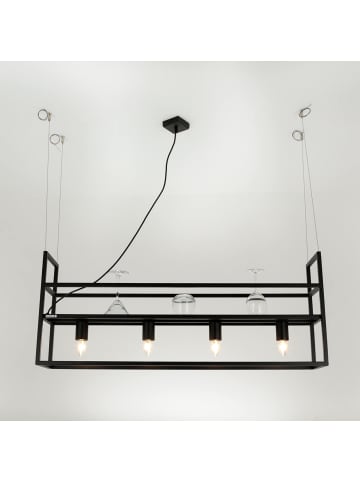 Licht-Erlebnisse Pendelleuchte (B)20 x (L)102 x (T)162 cm in Schwarz