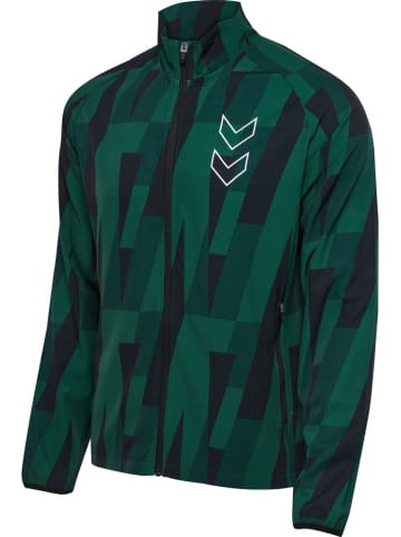 Hummel Trainingsjacke "Hmlcourt Aop Jacket" in Grün