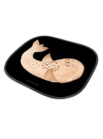 Mr. & Mrs. Panda Auto Sonnenblende Robbe Liegen ohne Spruch in Schwarz