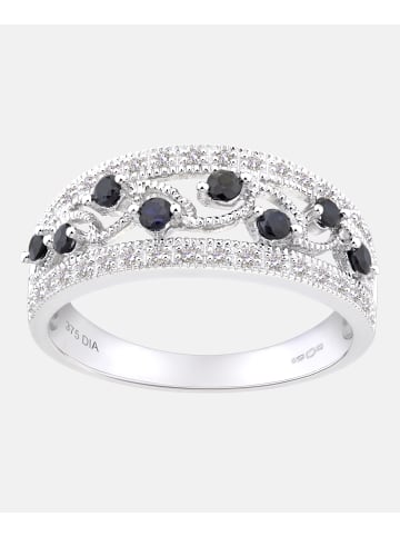 Diamant L'éternel Ring aus 375 Weißgold mit Diamant mit Saphir