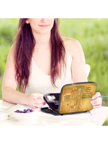 Mr. & Mrs. Panda Mäppchen Waldtiere Picknick Design mit Spruch in Weiß