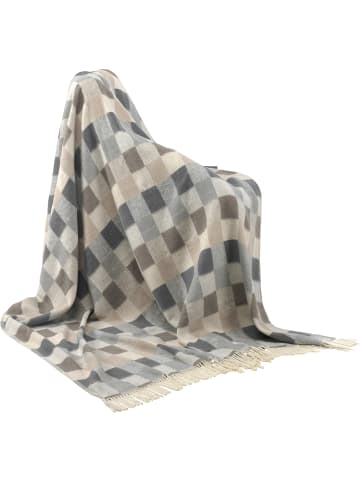 Erwin Müller Jacquard, Baumwollmischung Plaid in creme