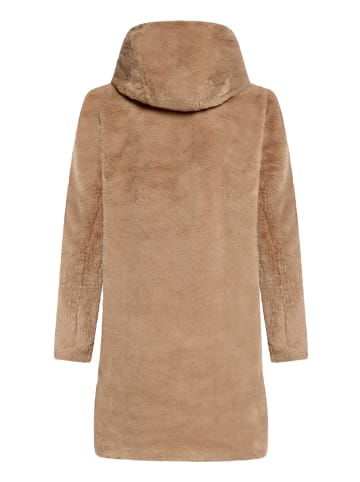 Betty Barclay Plüschjacke mit Kapuze in Classic Bronze