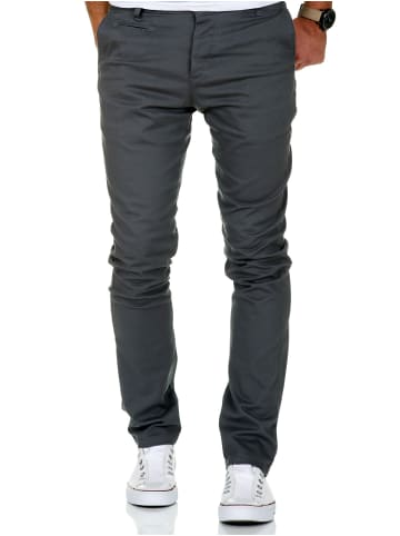 Amaci&Sons Slim Fit Chino mit Stretch ATLANTA in Anthrazit