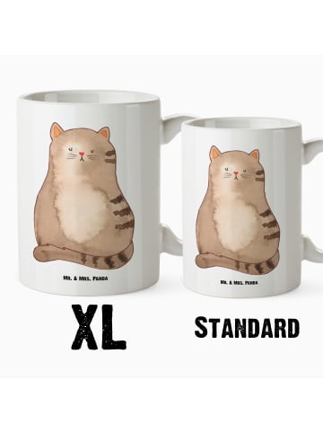 Mr. & Mrs. Panda Teetasse Katze Sitzen ohne Spruch in Weiß