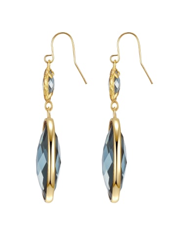 Lulu & Jane Ohrhänger aus Messing mit Naturstein in gelbgold