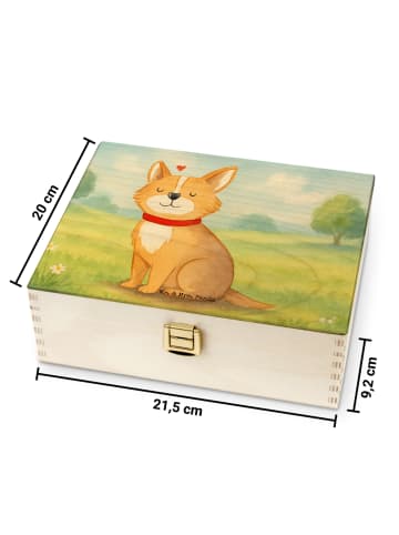 Mr. & Mrs. Panda Tee Box Hund Glück Design ohne Spruch in Weiß