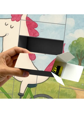 Mr. & Mrs. Panda Befüllbarer Adventskalender Einhorn Radfahrer D... in Weiß