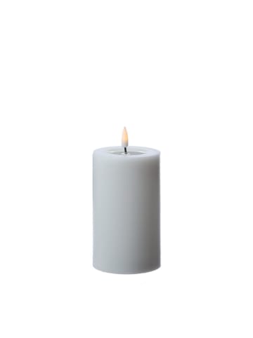 Deluxe Homeart LED Kerze Mia Echtwachs flackernd H: 12,5cm D: 7,5cm in weiß