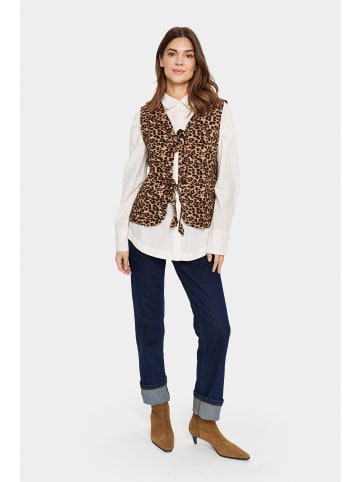 SAINT TROPEZ Weste EvittaSZ Gerade Passform in Black Reg Leo