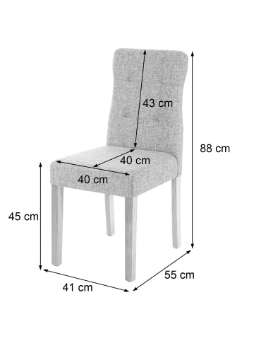 MCW 2er-Set Esszimmerstuhl E58, Kunstleder braun, dunkle Beine