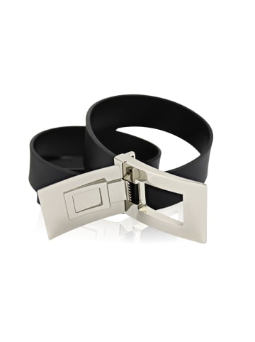 FRONHOFER Ledergürtel Silber in Dunkelbraun