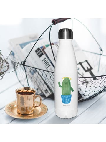 Mr. & Mrs. Panda Trinkflasche Kaktus Heilig ohne Spruch in Weiß