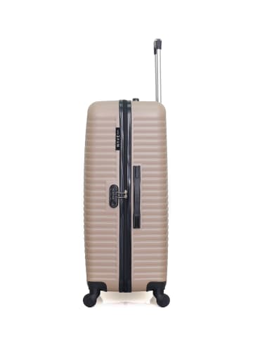 WAVE PARIS Großer Hartschalenkoffer LENA in Beige (95L)