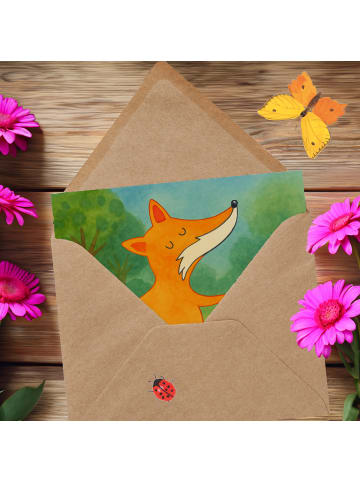 Mr. & Mrs. Panda Klappkarte Fuchs Ballerina Design mit Spruch in Weiß