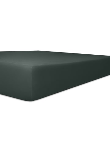 Kneer Spannbetttuch Q22 VARIO-STRETCH 200/220 cm bis 220/220 cm in schwarz