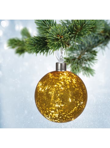 näve LED-Kugel 2er-Set "Christmas Globe" in Gold