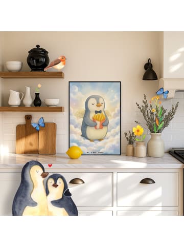 Mr. & Mrs. Panda Poster Pinguin Engel Pommes Design ohne Spruch in Weiß