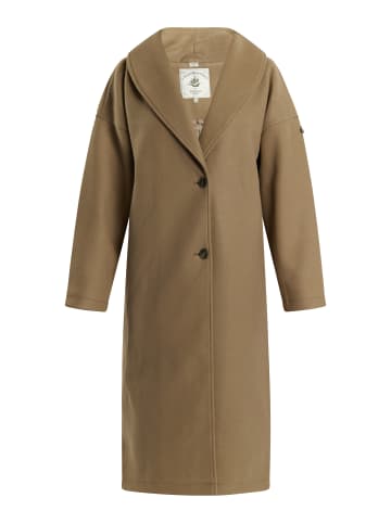 DreiMaster Vintage Damen Übergangsmantel In Wolloptik in Grau Beige