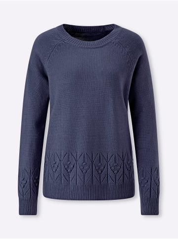 Sieh an! Langarm-Pullover in marine