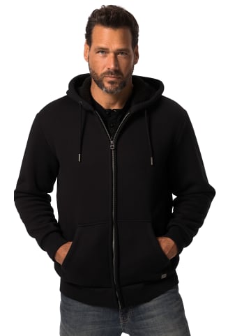 JP1880 Sweatjacke in schwarz