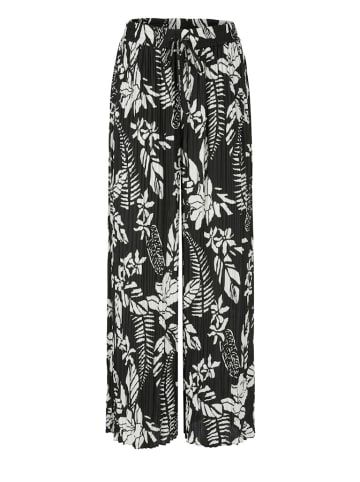 MARC CAIN Hose WOLIN – mit Plissee und Print in Schwarz