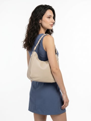 Samantha Look Handtasche echt Leder in beige