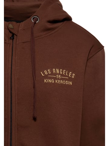 King Kerosin King Kerosin Kapuzen-Sweatjacke Stay Fast in braun