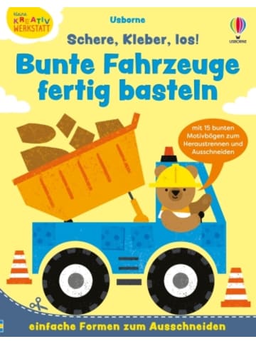 Usborn Buch - Kleine Kreativ-Werkstatt: Schere, Kleber, los! Bunte Fahrzeuge fertig ba