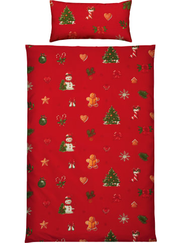 Erwin Müller Edel Flanell Bettwäsche in rot