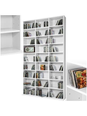 tectake Medienregal Christel in Holzoptik 180x102x23,5cm