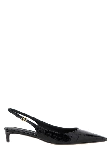 Dolce & Gabbana Schwarz Kalbsleder Mittel Absatz Pumps