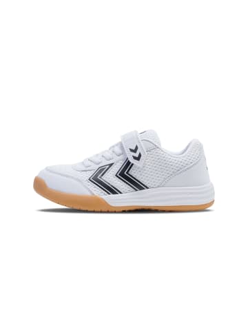Hummel Klettverschluss Hallenschuh Multiplay Flex Innenbereich Kinder in WHITE/BLACK