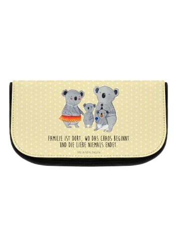 Mr. & Mrs. Panda kosmetiktäschchen Koala Familie mit Spruch in Gelb Pastell