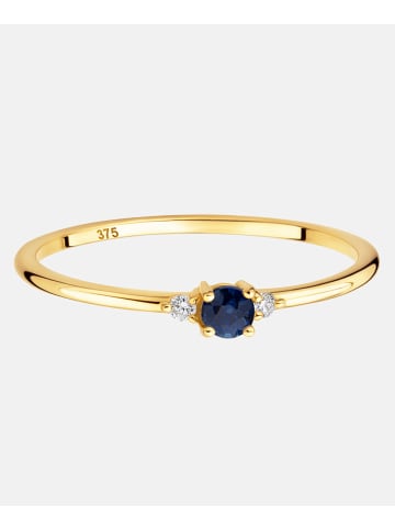 Diamant L'éternel Ring aus 375 Gelbgold mit Diamant mit Saphir
